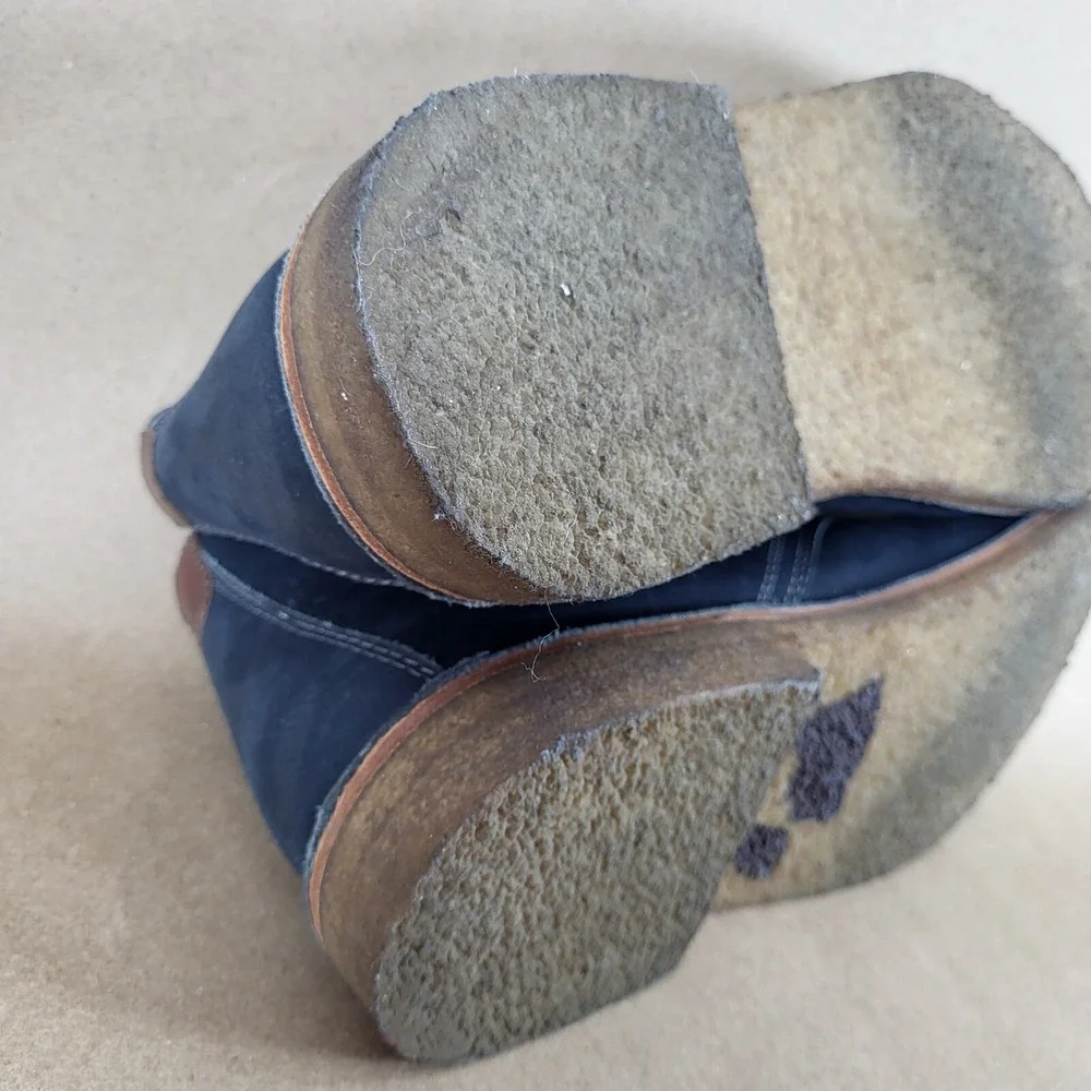 Johnston Murphy Men's 13 M Medium Blue Sheepskin Chukka Shoes Boots 25-3498
